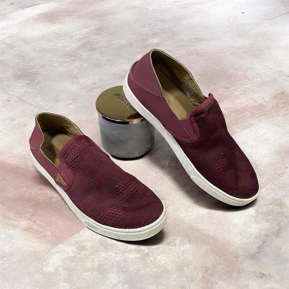 OluKai Shoes - OLUKAI PEHUEA Slip On Comfort Shoes 20271 Women’s Size 10 Maroon -Casual Wear